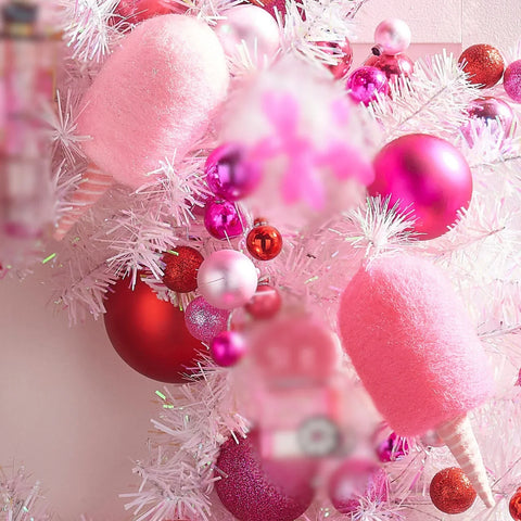 Cotton Candy Ornament, Light Pink