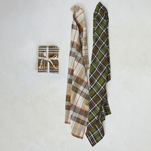 Demeter Plaid Tea Towel, C