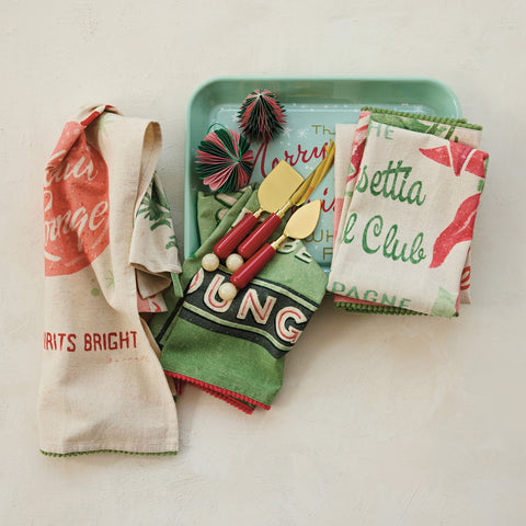 Christmas Cocktail Lounge Tea Towel