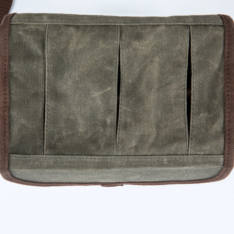 Craft Beer Caddy Cooler Tote with Opener - Khaki Green + Brown