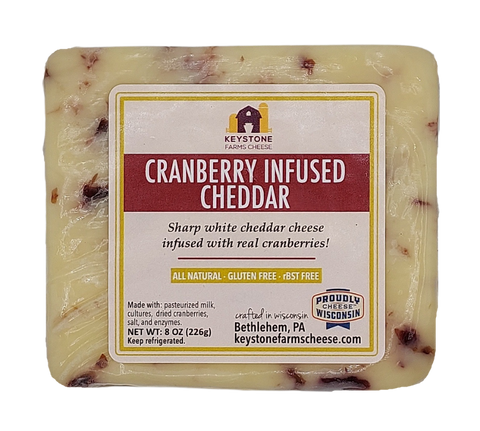 Cranberry Infused Cheddar - Keystone Cheese