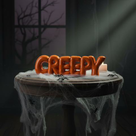 Creepy High Shine Word Art