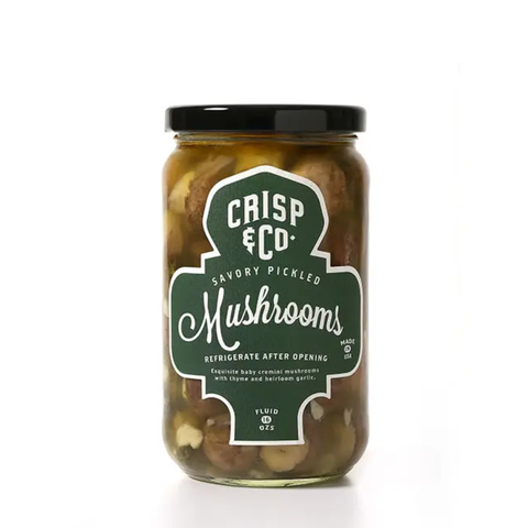 Crisp & Co. Savory Pickled Mushrooms, 16 oz