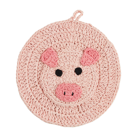 Crochet Pig Pot Holder/Trivet