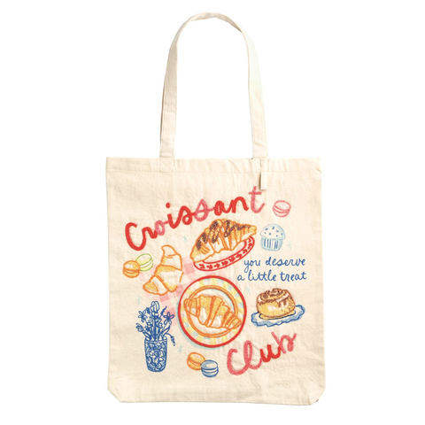 Croissant Club Café Beaded Tote