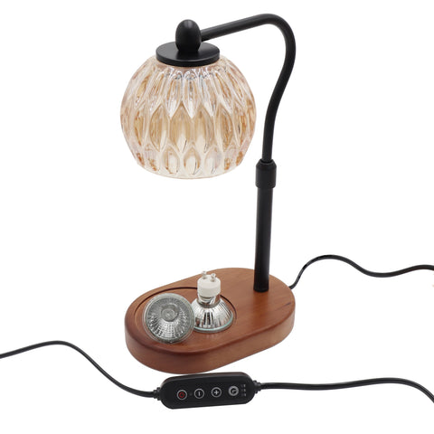 Crystal Candle Warmer Lamp - Black