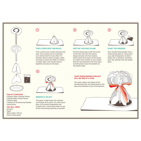Crystal Growing Volcano Craft Kit Science Kit - Copernicus Toys