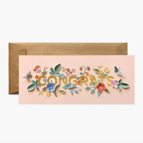 Cut Paper Congrats No. 10 Card - Rifle Paper Co