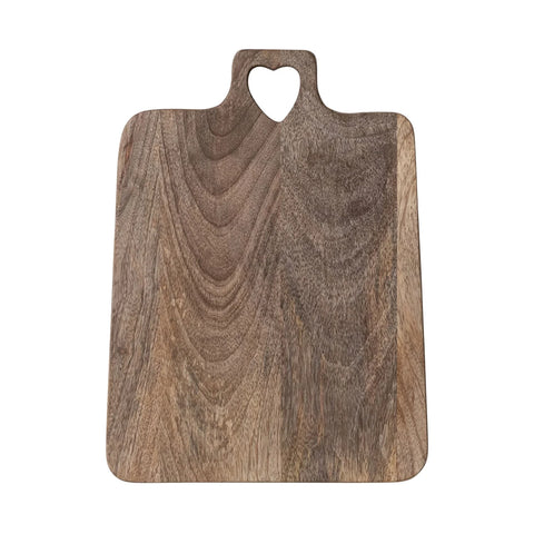 Cutting Board With Heart-Shaped Cut Out Handle