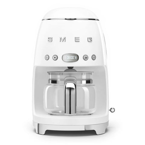 SMEG Retro Style 10-Cup Drip Coffee Machine with Filter, White
