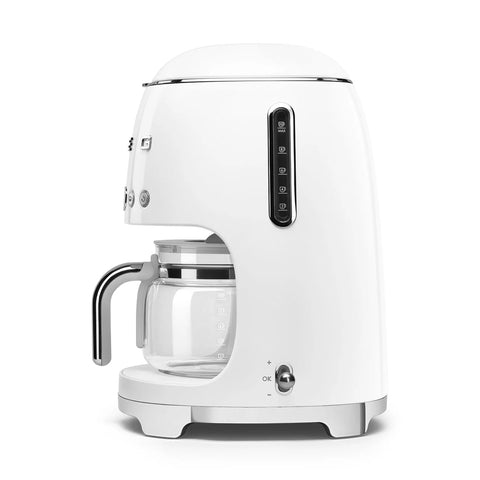SMEG Retro Style 10-Cup Drip Coffee Machine with Filter, White