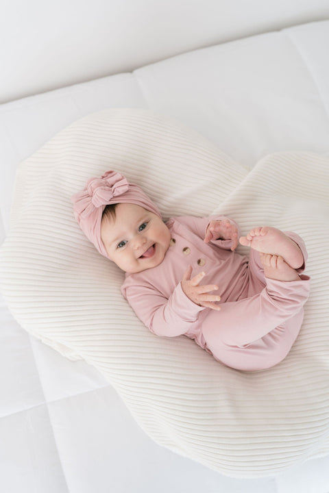 Top and Bottom Baby Outfit for Girls (Newborn - 12 months) - Dusty Rose - Stroller Society