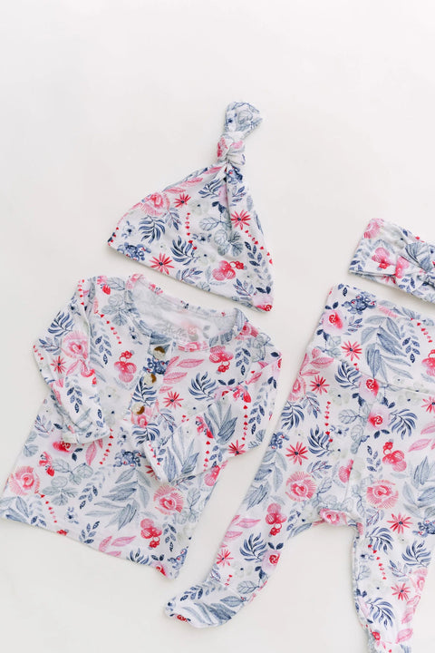 Baby Outfit, Newborn Outfit, Baby Girl Coming Home Outfit (Sizes: NB-24 months) - Bloom - Stroller Society