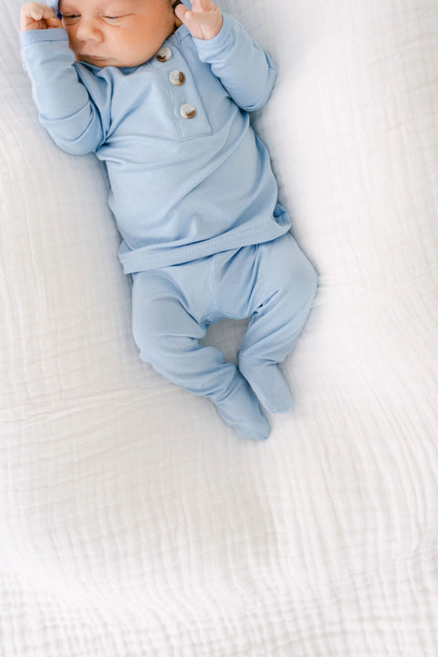 Baby Boy Outfits, Newborn Outfits for Boys, Blue Baby Outfit - Baby Blue - Stroller Society