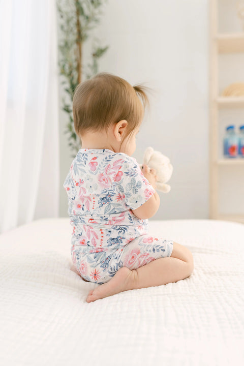 Top and Bottom Shorts Outfit (Newborn - 12 months) Bloom - Stroller Society