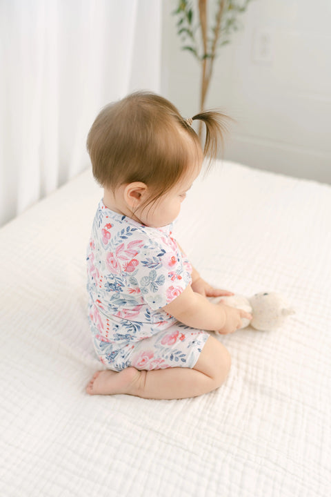 Top and Bottom Shorts Outfit (Newborn - 12 months) Bloom - Stroller Society
