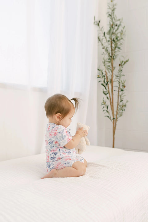 Top and Bottom Shorts Outfit (Newborn - 12 months) Bloom - Stroller Society