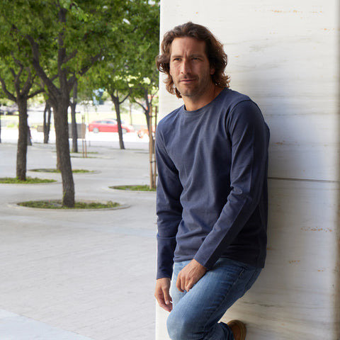 Daniel Long Sleeve Tee - Navy Heather