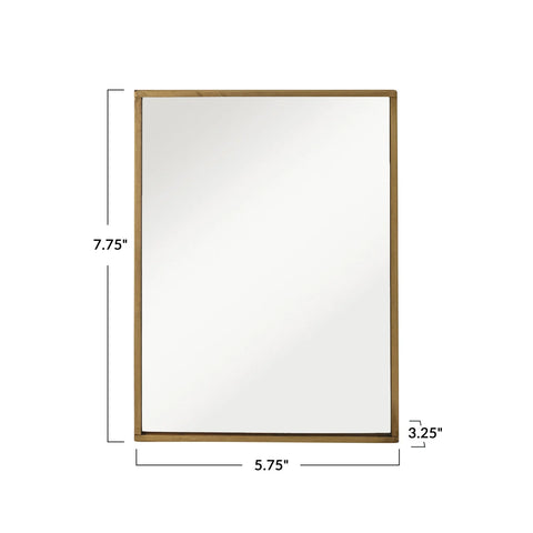 Dapper Brass Standing Mirror