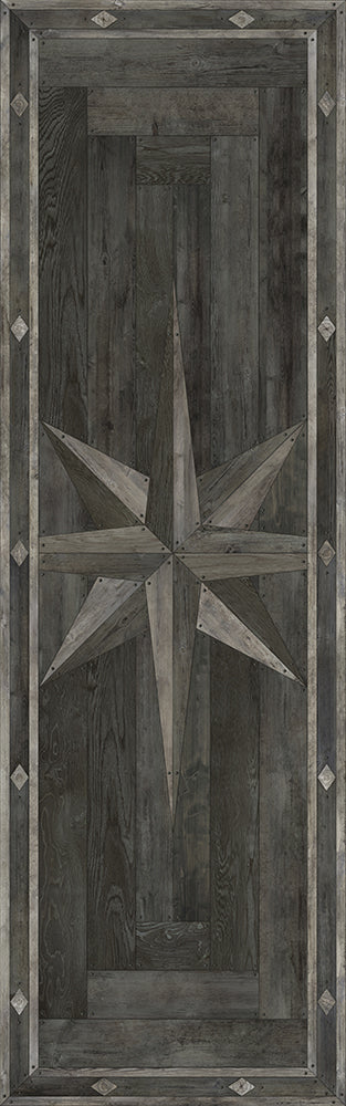 Williamsburg 18th-Century Joinery "Dark Pine Shadows" Vinyl Floorcloth - Spicher & Co.