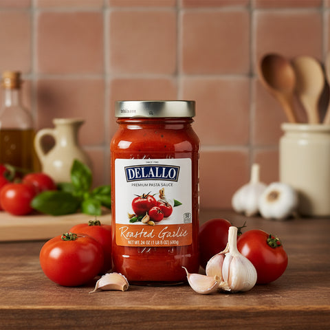 Delallo Roasted Garlic Tomato Sauce, 24 oz