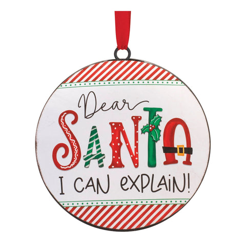 Dear Santa Disc Ornament