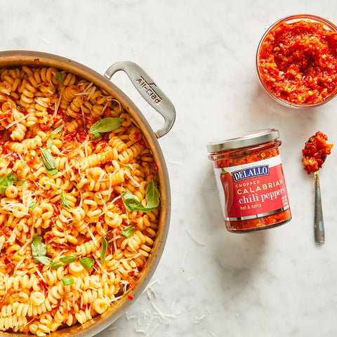 Delallo Chopped Calabrian Chili Peppers, 6.7 oz