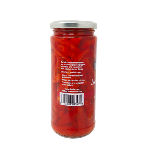Delallo Mild Red Sweet Peppers, 16 oz