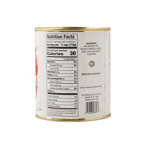 Delallo San Marzano Style Crushed Tomatoes, 28 oz
