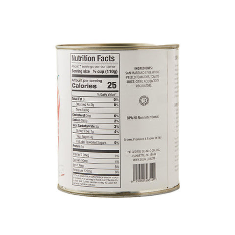 Delallo San Marzano Style Whole Peeled Tomatoes, 28 oz