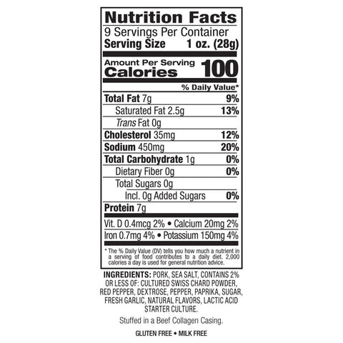 Delallo Uncured Hot Sopressata, 9 oz