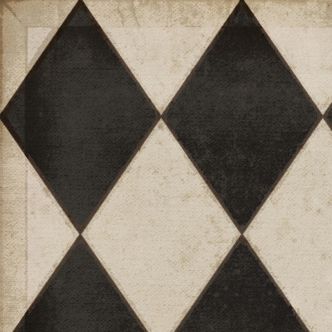 Traditional Williamsburg Diamonds "Edward" Vinyl Floorcloth - Spicher & Co.