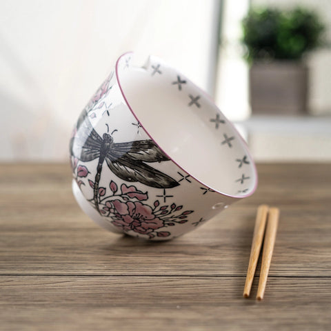 Donburi Bowl with Chopsticks - Dragonfly
