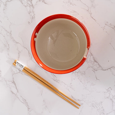 Donburi Bowl with Chopsticks - Gold Dragon