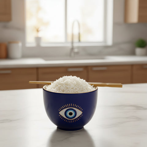 Donburi Bowl with Chopsticks - Evil Eye