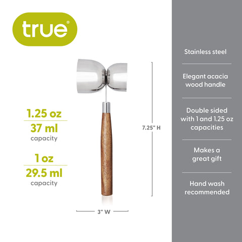 Double Jigger With Acacia Wood Handle