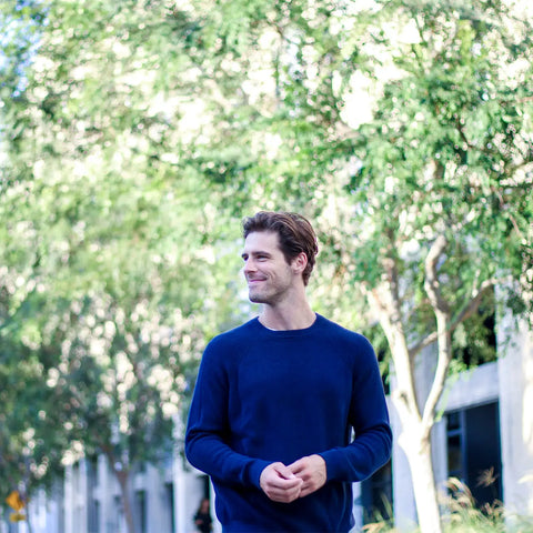 Drew Knit Sweater, Navy