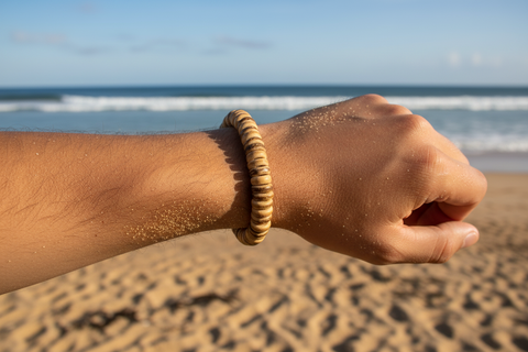 Driftwood Beaded Bracelet - Light