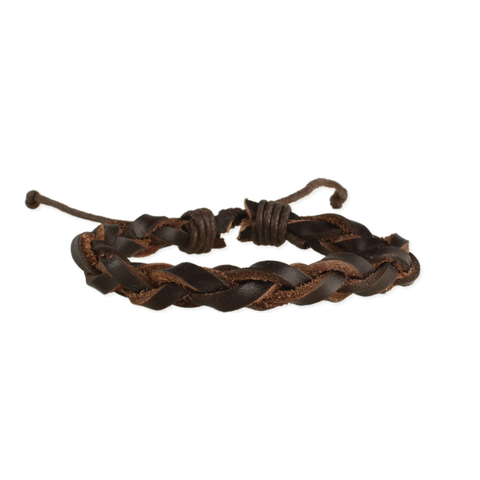 Driftwood Braided Leather Bracelet