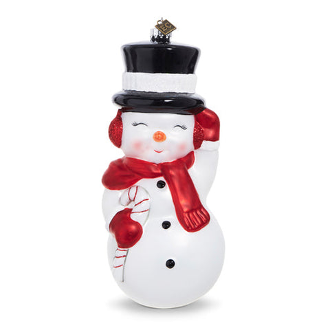 Snowman Blow Mold Ornament 8"