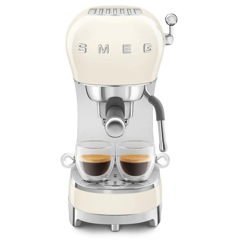SMEG Retro Style Manual Espresso Machine, Cream