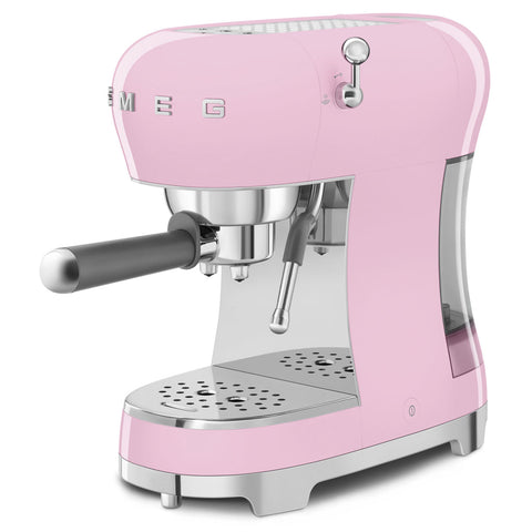 SMEG Retro Style Manual Espresso Machine, Pink