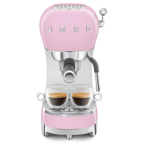 SMEG Retro Style Manual Espresso Machine, Pink