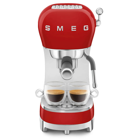SMEG Retro Style Manual Espresso Machine, Red