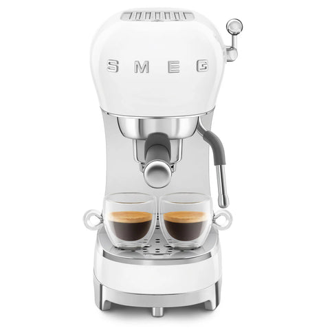 SMEG Retro Style Manual Espresso Machine, White