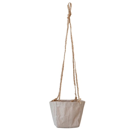 Earth + Ember Hanging Jute & Cotton Planter, Large
