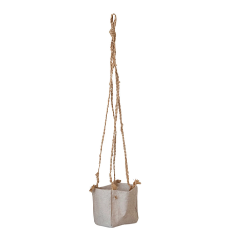 Earth + Ember Hanging Jute & Cotton Planter, Medium