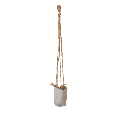 Earth + Ember Hanging Jute & Cotton Planter, Small