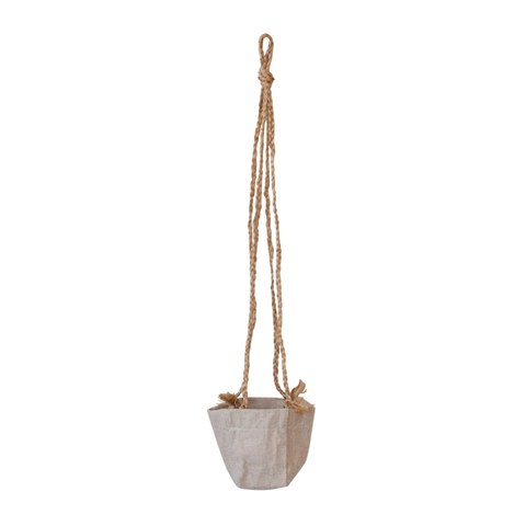 plant hanger home depot Earth + Ember Hanging Jute & Cotton Planter, Small – Belleville Market