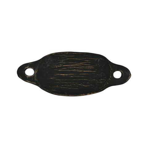 Earth + Ember Oblong Wood Tray With Handles